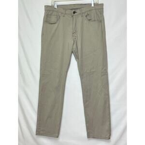 Delta Blue Men 34 x 29 Tan  5 Pocket Casual Straight Leg Comfort Fit Pants